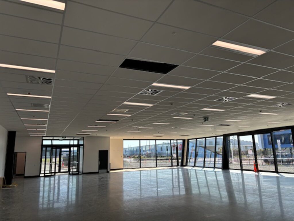 Commercial HVAC system installation by Beattie Air at Waterloo Business Park, Christchurch, providing energy-efficient heating systems and air conditioning solutions